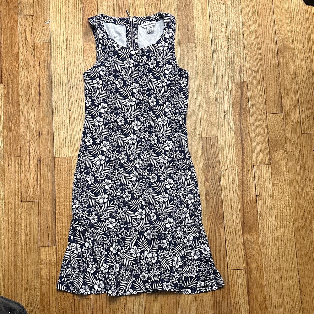 Tommy Bahama Black and White Floral Midi Dress